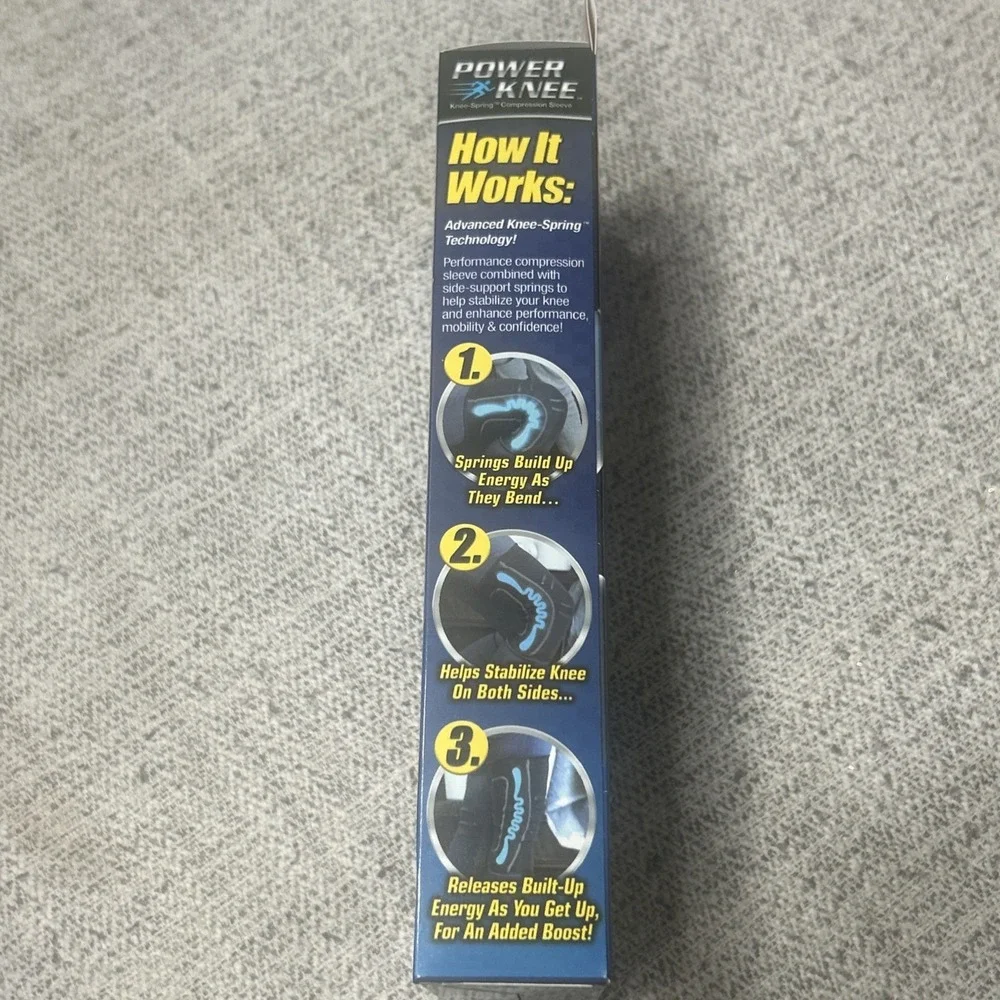 NIB POWER KNEE Knee Spring Compression Sleeve Size XXL Instant Knee Support